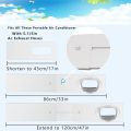 Portable Air Conditioner Window Kit with Exhaust Hose 13cm/5.1 Inch, Adjustable Length Portable AC Window Vent Kit. 