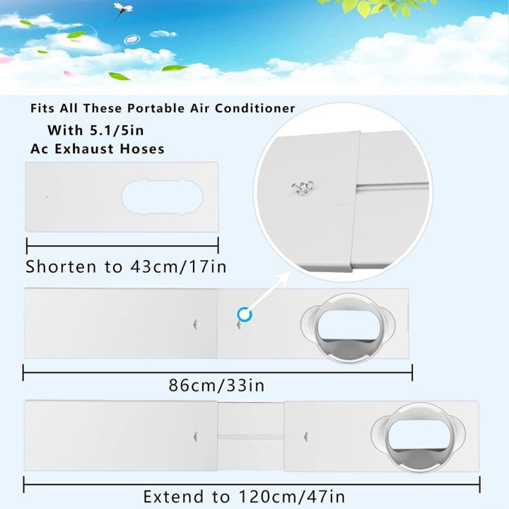Portable%20Air%20Conditioner%20Window%20Kit%20with%20Exhaust%20Hose%2013cm/5.1%20Inch,%20Adjustable%20Length%20Portable%20AC%20Window%20Vent%20Kit%20-%20Image%204