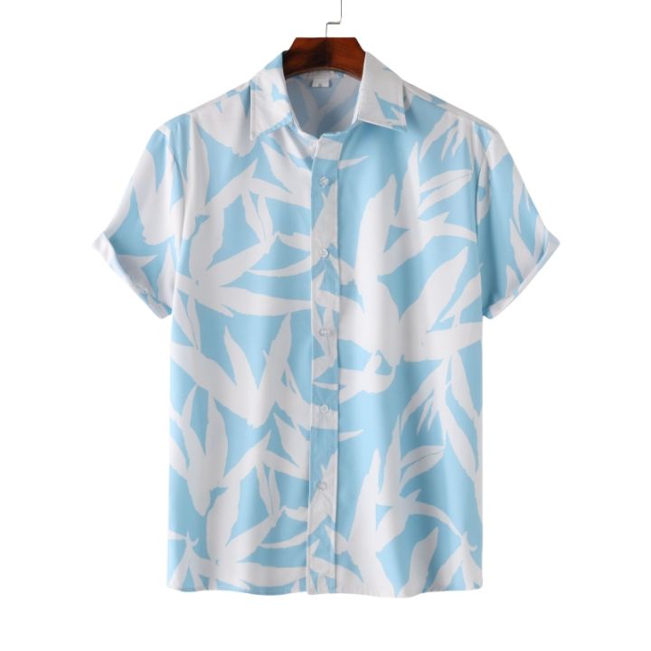 Man Shirts and Blouses T-shirt Men's T-shirts Beach Tiki Korean