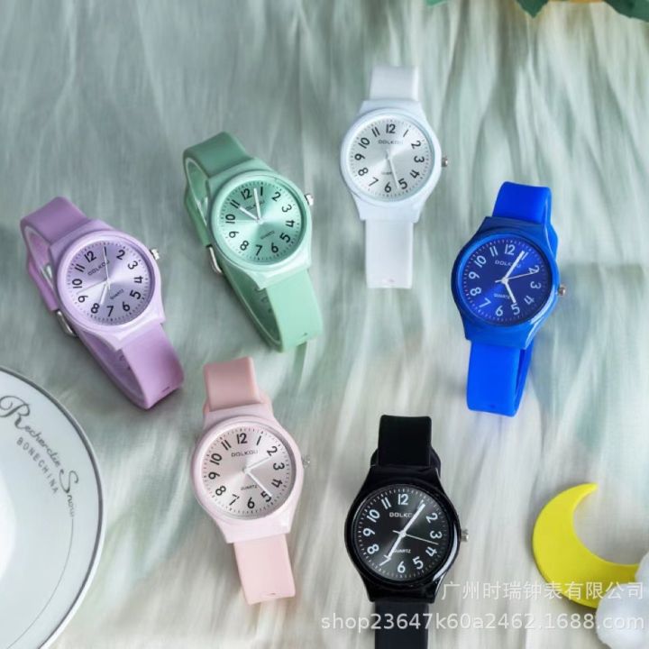 New Children Examination Watch Girls' and Boys' Primary and Secondary School Students Drop-Resistant Macaron Primary School Student Watch