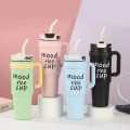Large Capacity Premium Cartoon Big-Big Vacuum Thermos Cup with Handle Portable Student Drinking Cup for Vehicle Use.