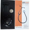 Procare Classic Stainless Steel Stethoscope -Black. 