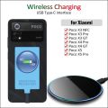 Qi Wireless Charging Receiver for Xiaomi Poco X5 X4 X3 Pro NFC POCO X4 GT Wireless Charger+USB Type-C Adapter. 
