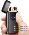 BR241 Touch Dual Arc USB Lighter Flameless Electronic Rechargeable Electric Lighter Black. 