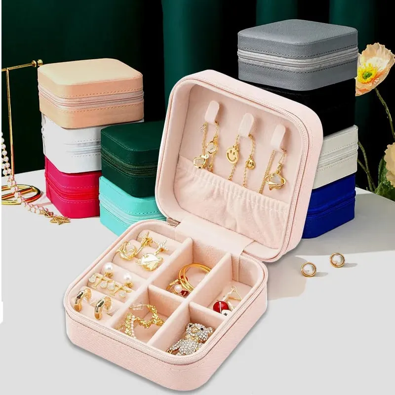 Cabilock Portable Jewelry Box Small Earring Box Men Jewelry Boxes Jewelry Box Small Travel Case for Jewelry Ring Storage Box Leather