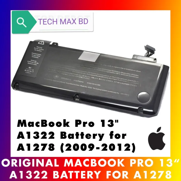 A1278%20A1322%20Battery%20For%20MacBook%20Pro%2013"%20Unibody%20(Mid%202009%20to%20Mid%202012)%20MacBook%20Pro%2013"%20A1278%20%5BMid%202012%202010%202009%20Early%202011%20Late%202011%5D%20-%20Image%202