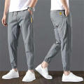 Breathable Men's Pants Comfortable Casual Ice Silk Jogging Pants Loose Fit Sports Summer Trousers for Summer Wear Athletic Apparel Casual Outfit Men's Clothing Street Fashion.
