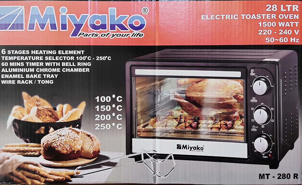 Miyako 28 Liter Electric Oven MT-280R