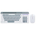 Multifunction Wireless Keyboard and Mouse Combo, Multi-Device (Bluetooth+2.4G) Keyboard Mouse with Phone Tablet Holder. 