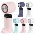 Handheld Electric Fan 3 Speed Foldable Handy Fan USB Rechargeable Ultra Quiet LED Digital Display for Home Summer Air Cooler Fan.