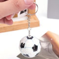 3D Puzzle Ball Keychain Cartoon Ball Shaped Jigsaw Basketball Football Puzzles Keyring Earth DIY Accessory.