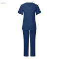 Women Nursing Scrubs Uniform Top Pants Set suits Clothing for Worker Pet Groomer. 