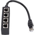 RJ45 Ethernet Cable Splitter Network Adapter,Ethernet Splitter 1 to 3 Cable Suitable Super LAN Ethernet Connector Adapter cat 6.