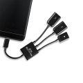 3 in 1 Micro USB HUB MALE TO FEMALE and Double USB 2.0 Host OTG Adapter Cable.