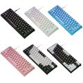 LEAVEN K620 61 Keys Hot Plug-in Glowing Game Wired Mechanical Keyboard, Cable Length: 1.8m, Color: Black White Green Shaft. 