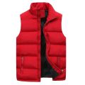 【Trending in Fashion】 Men's Jacket Winter Warm Coats for Men Thickened Stand Collar Down Vest Oversized Jackets Puffer Vest Sleeveless Zipper Coat. 