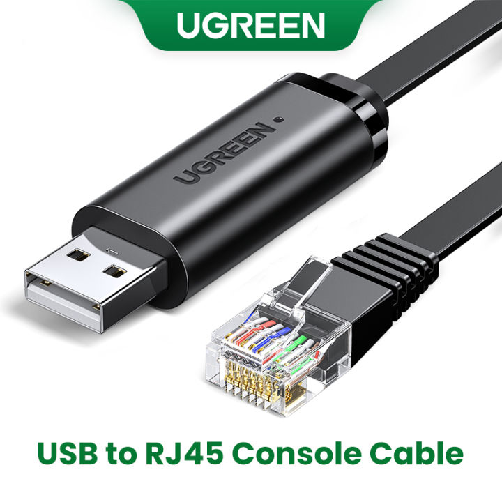 UGREEN USB to RJ45 Console Cable RS232 Serial Adapter for Cisco Ro-uter USB RJ 45 8P8C Converter USB Console Cable