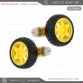 2 Pair - DC Dual Shaft Yellow Gear Motor & 65mm Robotic Car Wheel – RC Car Kit ( 2 Yellow Motor + 2 Wheel).