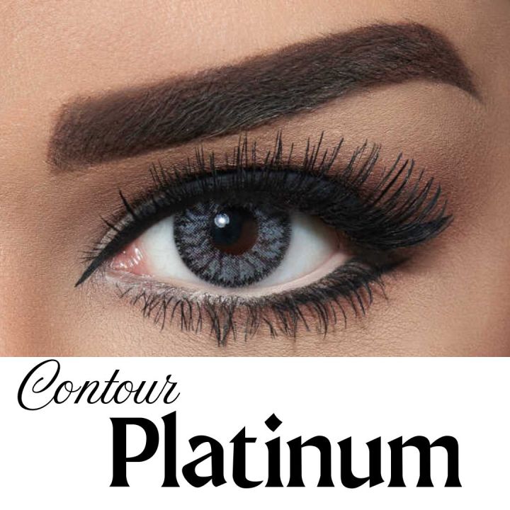 BELLA COLOR CONTACT LENSES with kit box & Solution 150ml FREE(full set) B66 Platinum Contour Bella Contour Series