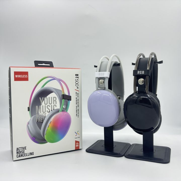PG580 Bluetooth Headset Wireless Headset Long Standby Endurance RGB Luminous Card FM Bluetooth Headset
