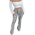 Women Flared Bell Bottoms Floral Boho High Waisted Fit Flare Leggings Stretchy Bootcut Yoga Pants Hippie Pants.
