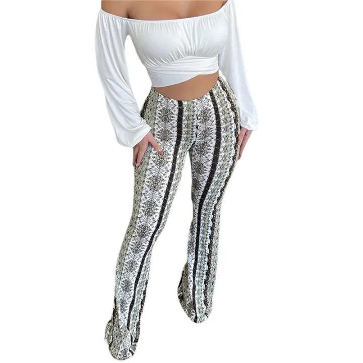 Women%20Flared%20Bell%20Bottoms%20Floral%20Boho%20High%20Waisted%20Fit%20Flare%20Leggings%20Stretchy%20Bootcut%20Yoga%20Pants%20Hippie%20Pants%20-%20Image%202