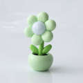 Mini flower cute bedroom creative bedside ornament cream glue DIY night light graduation gift desk lamp. 