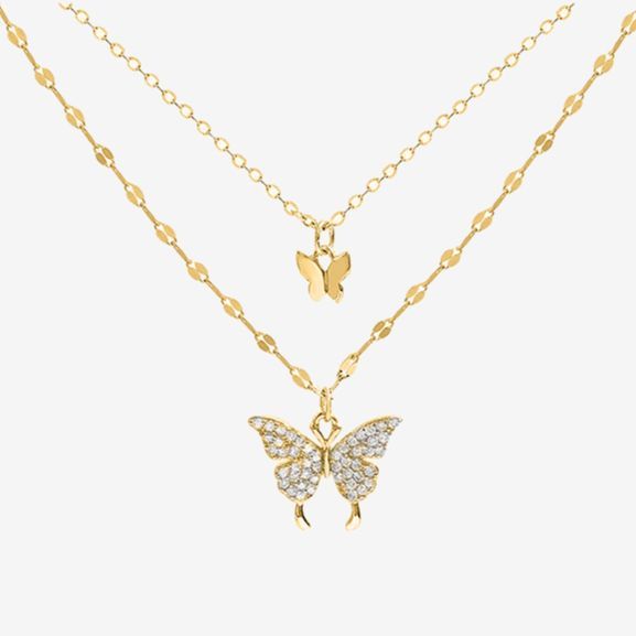 Fashionable%20Double%20Layer%20Butterfly%20Pendant%20Necklace%20for%20women%20New%20Collection/%20Trendy%20Chain%20Choker%20Necklaces%20for%20Girls%20Simple%20Stylish%20-%20Image%208