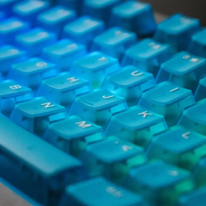 132 Keys Transparent Keycaps For Gaming Mechanical Keyboard OEM Profile ABS Clear Keycap RGB backlit Game Keyboard Key caps DIY