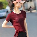 Yoga Clothes for Women Summer Thin Slightly Transparent Quick-DryingTT-shirt Workout Clothes Loose Large Size Blouse Sports Top. 