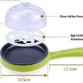 Multi Function 2 in 1 Electric Egg Boiler Steamer Omelette Frying Pan Non-Stick Boiled Eggs Boiler Steamer.