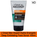 Loreal Men Expert Hydra Energetic Deep Exfoliating Face Scrub 100ml. 
