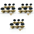 3X Left Right Classical Guitar String Tuning Pegs Machine Heads Tuners Keys 3L3R Professional Guitar Accessories,Black. 