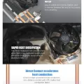 Cooler Master Hyper T20 CPU Cooler For I3 And I5 Processor With Red LED. 