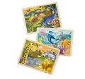 Melissa & Doug Jigsaw Puzzle Bundle (Dinosaur,Safari and Ocean) - Animal Puzzles, Wooden Jigsaw Puzzles For Kids Ages 3+. 