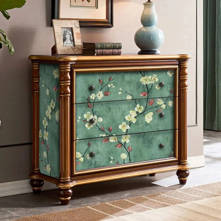 10M%20Vintage%20Floral%20Green%20Peel%20And%20Stick%20Retro%20European%20Style%20Self-adhesive%20Waterproof%20Wallpapers%20Living%20Room%20Bedroom%20Renovation%20-%20Image%202