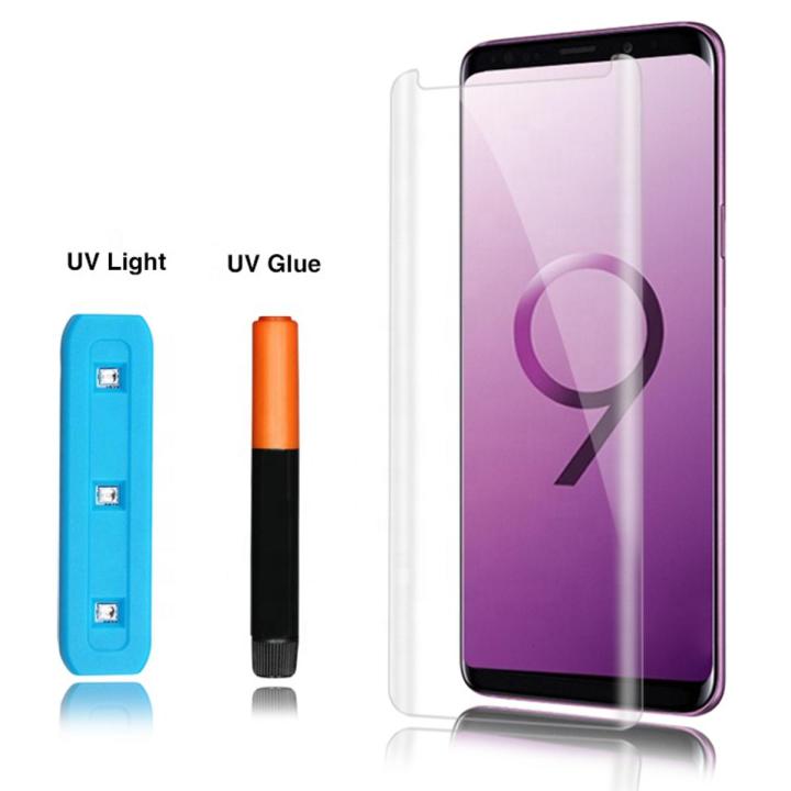 Samsung Galaxy S9 uv glass light adhesive full adhesive tempered glass screen protector-clear