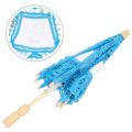 Embroidery Lace Umbrella Umbrellas for Rain Decorative Silk Cloth Fancy Parasols Girl Wood Girls Bride Kids.