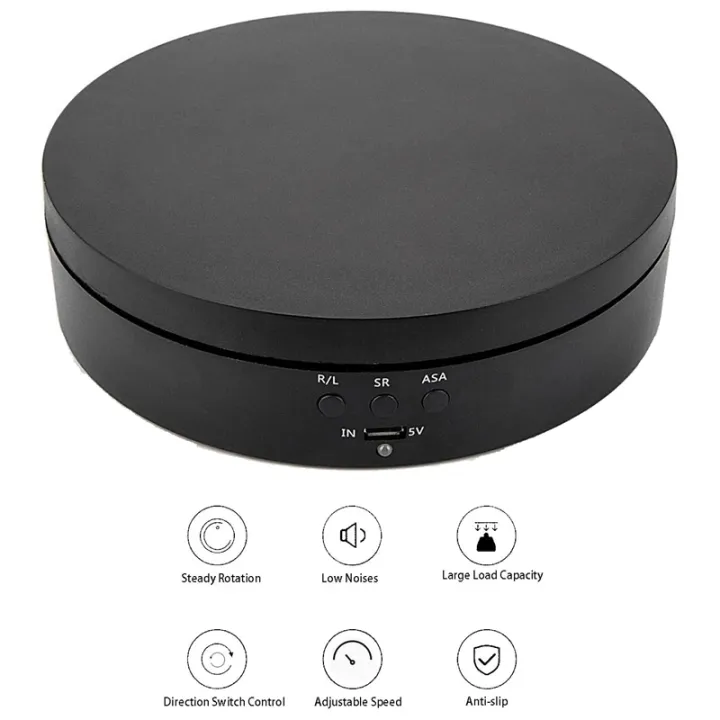 Black%20Rechargeable%20Turntable%20Display%20Stand,%20360%20degree%20Rotation%20Speed/Angle%20Adjustable%20for%20Photography/Jewelry%20Display%20-%20Image%207