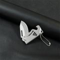 Camping Mini Foldable Knife D2 Steel Knife Mini Portable Sharp Open Box Knife Keychain Pendant Camping Jackknife. 