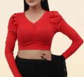 Crop Tops Short Body & Long Sleeve Blouse for Women (01 Pcs).