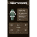 NAVIFORCE NF8023 Green PU Leather Analog Watch For Men - Silver & Green. 