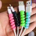 4pcs Spiral Data Cable Protective Cover Suction Cup Is Suitable for The Charging Cable 0.03 mm / 4pcs Charger Cord Saver Cable Protector. 