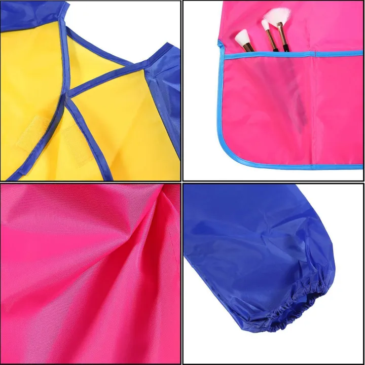 Children's%20Art%20Smocks%202%20Pack%20Kids%20Painting%20Aprons%20Waterproof%20Artist%20Smocks%20Long%20Sleeve%20Painting%20Apron%20with%203%20Roomy%20Pockets%20for%20Age%202-8%20Years%20-%20Image%207