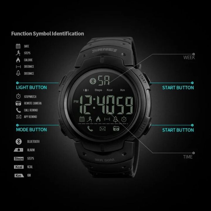 SKMEI%201301%20Bluetooth%20Men%20Smart%20Watch%20Functions%20Sport%20Watches%20Reminder%20Digital%20Wristwatches%20Calories%20Pedometer%20Men%20Clock%20Relogios%20-%20Image%205