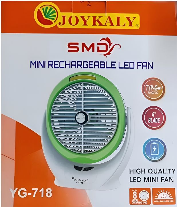 JOYKALY%20YG-718%20Portable%20Rechargeable%20Fan%20with%20LED%20Light%20AC/DC%20-%20Image%202