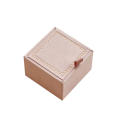 Flocked Jewelry Box Pink Retro Wooden Ring Storage High-End Necklace Case for Travel Home Gift Women Display.