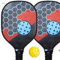 Wood Pickleball Paddles Two Paddles Two Pickle Balls Beginner Racket for Men Women Kids Lightweight Outdoor and Indoor with.