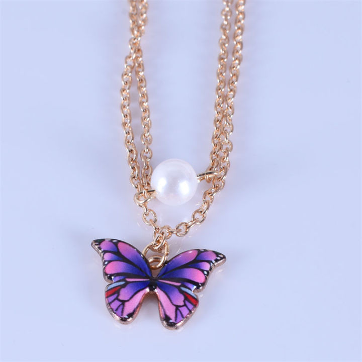 Trendy%20Fashionable%20Double%20Layer%20Pearl%20Chain%20Choker%20Butterfly%20Pendant%20Necklaces%20for%20Girls%20Simple%20Stylish%20New%20Collection%202024%20-%20Necklace%20for%20Women%20Simple%20Stylish%20Fashion%20-%20Image%202