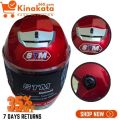 STM Premium Open Face Motorcycle Helmet with Visor - High-Quality Helmet for Men and Women, Available in Red/Black, New. 